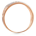 Кольцо из красного золота с фианитом