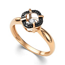 Кольцо из красного золота с бриллиантами