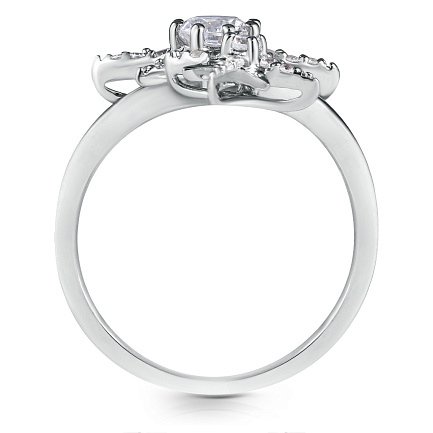 Кольцо из серебра с фианитом