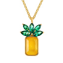 Колье из серебра с фианитом