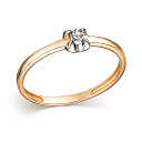 Кольцо из красного золота с бриллиантом