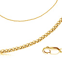 Цепь автомат из желтого золота, плетение колос