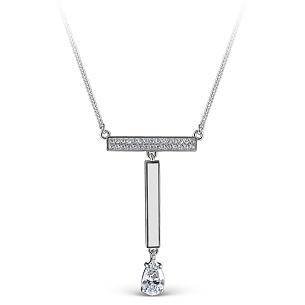 Колье из серебра с фианитом