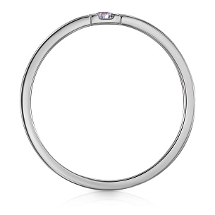 Кольцо обручальное из белого золота