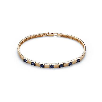 Браслет из красного золота с сапфирами