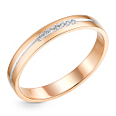 Кольцо из красного золота с бриллиантами