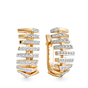 Серьги из красного золота с бриллиантами