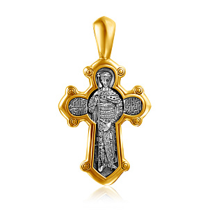 Крест из серебра с позолотой