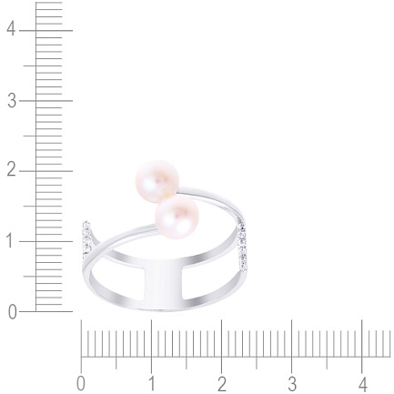 Кольцо из серебра с жемчугом