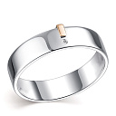 Кольцо из серебра с бриллиантом