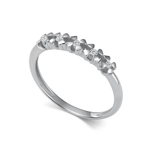 Кольцо из белого золота с бриллиантом