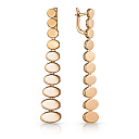 Серьги с английским замком из серебра с позолотой