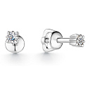 Пусеты из белого золота с бриллиантами