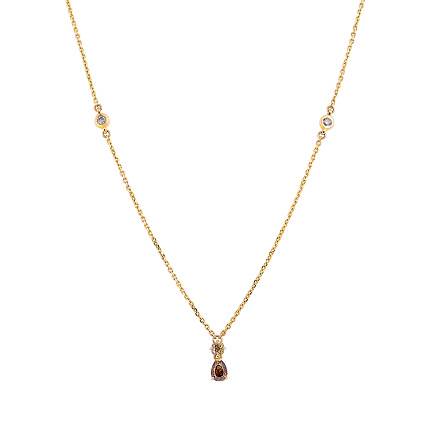 Колье из желтого золота с бриллиантами