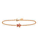 Браслет декоративный из красного золота с корундом