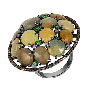 Кольцо из золота с корундом