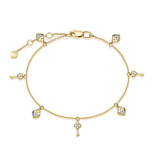 Браслет из золота с бриллиантом