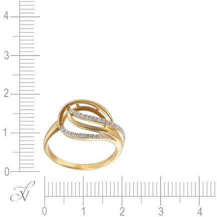 Кольцо из желтого золота с бриллиантами