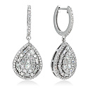 Серьги из белого золота с бриллиантами