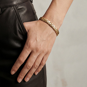 Браслет декоративный из желтого золота