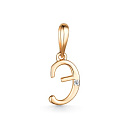 Подвеска из красного золота с бриллиантом