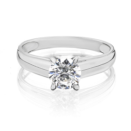 Кольцо из серебра с фианитом