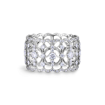 Кольцо из белого золота с бриллиантами