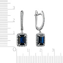 Серьги с английским замком из белого золота