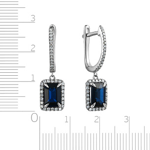 Серьги с английским замком из белого золота