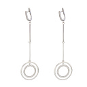 Серьги из серебра с фианитами