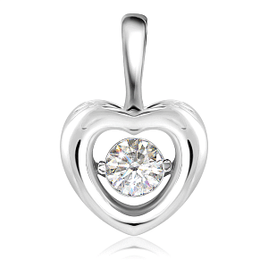 Подвеска из белого золота с бриллиантом