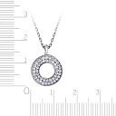 Колье из серебра с перламутром, фианитом