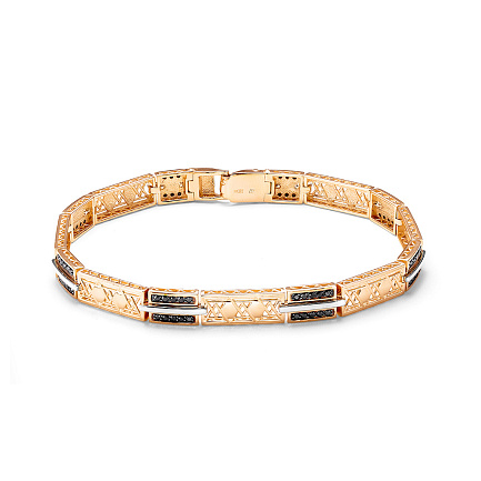 Браслет декоративный из белого золота с бриллиантами