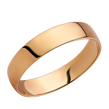 Кольцо обручальное из красного золота