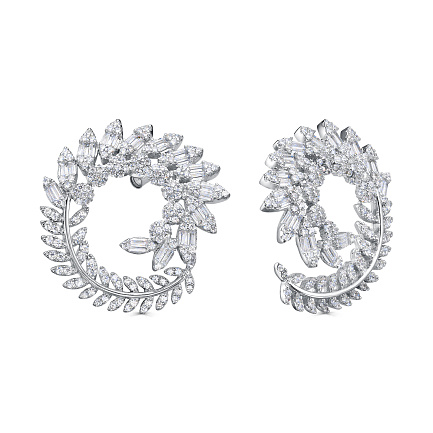 Серьги с английским замком из серебра с фианитами