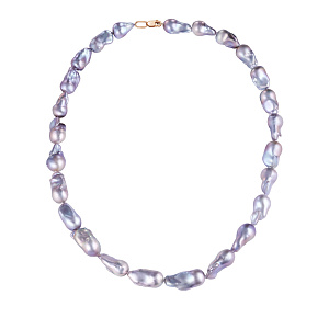 Бусы из красного золота с жемчугом