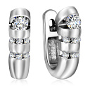 Серьги из белого золота с бриллиантами