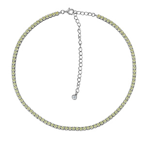 Колье из серебра с цирконием