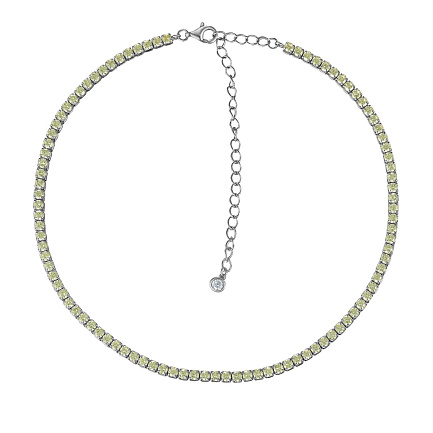 Колье из серебра с фианитом