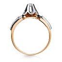 Кольцо из комбинированного золота с бриллиантом