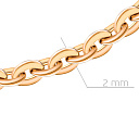 Цепь автомат из серебра, плетение якорное