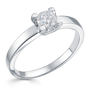 Кольцо из белого золота