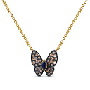 Колье из золота с бриллиантами, сапфиром