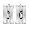 Серьги с английским замком из серебра с керамикой