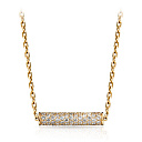 Колье из желтого золота с бриллиантами, плетение якорное