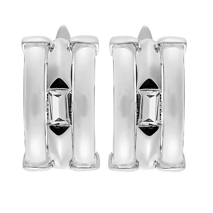 Серьги с английским замком из серебра с керамикой