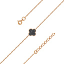 Браслет декоративный из серебра с фианитами