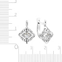 Серьги с английским замком из белого золота с бриллиантами