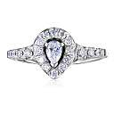 Кольцо из белого золота с бриллиантами