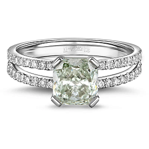 Кольцо из белого золота с бриллиантами